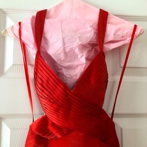 BCBG Pomegranate Twist Front Dress